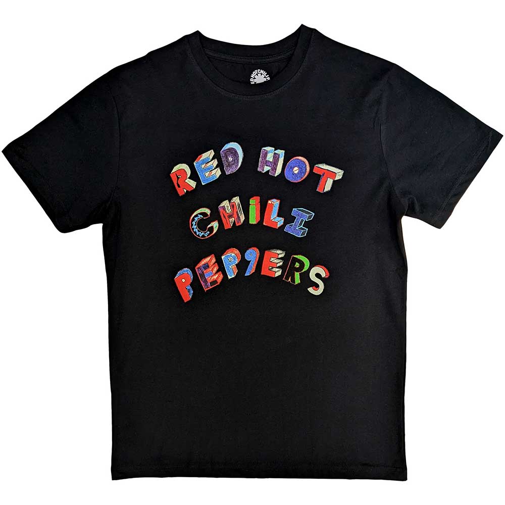 Red Hot Chili Peppers Unisex T-Shirt: Colourful Letters T-Shirt