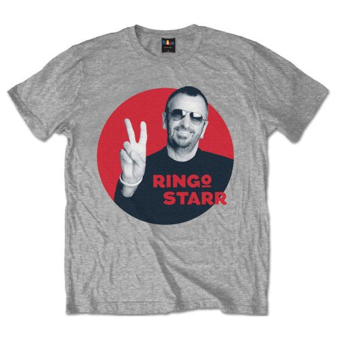 Ringo Starr Unisex T-Shirt: Peace Red Circle T-Shirt