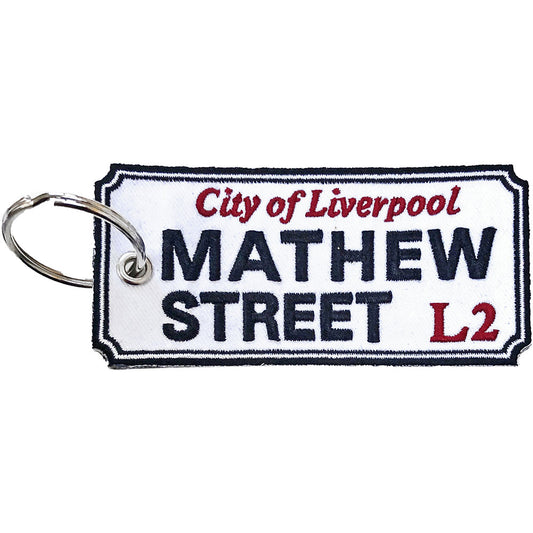 Road Sign Keychain: Mathew Street, Liverpool Sign (Double Sided Patch) Sleutelhanger