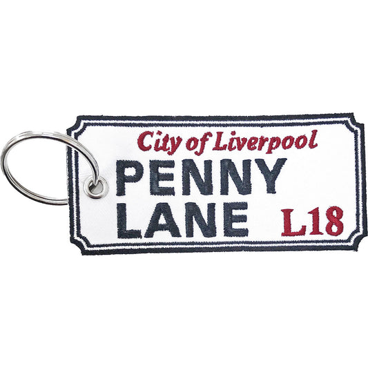 Road Sign Keychain: Penny Lane, Liverpool Sign (Double Sided Patch) Sleutelhanger