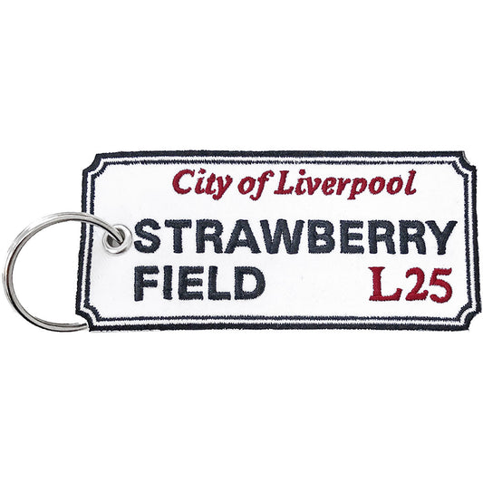 Road Sign Keychain: Strawberry Field, Liverpool Sign (Double Sided Patch) Sleutelhanger