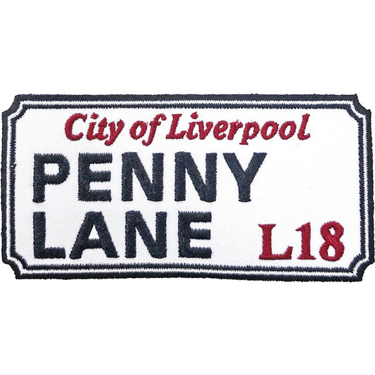Road Sign Standard Patch: Penny Lane, Liverpool Sign Standaard patch