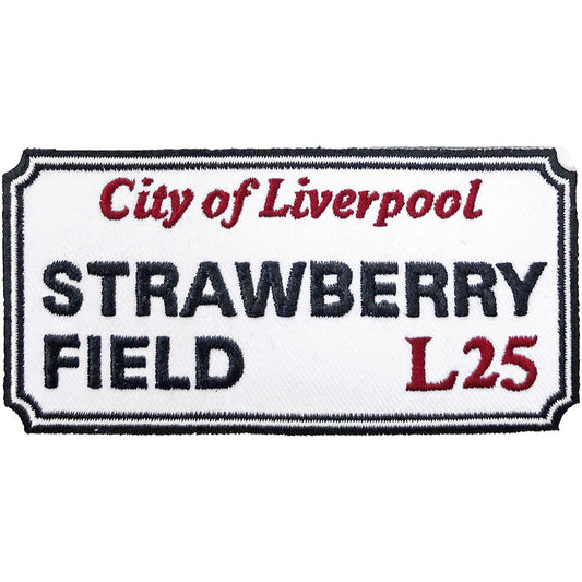 Road Sign Standard Patch: Strawberry Field, Liverpool Sign Standaard patch