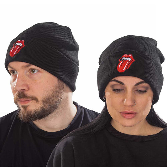 The Rolling Stones Unisex Beanie Hat: Fang Tongue Muts