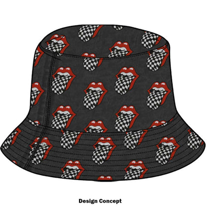 The Rolling Stones Unisex Bucket Hat: Checker Tongue Pattern (Small/Medium) Emmerhoed