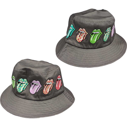 The Rolling Stones Unisex Bucket Hat: Multi-Tongue Pattern (Small/Medium) Emmerhoed