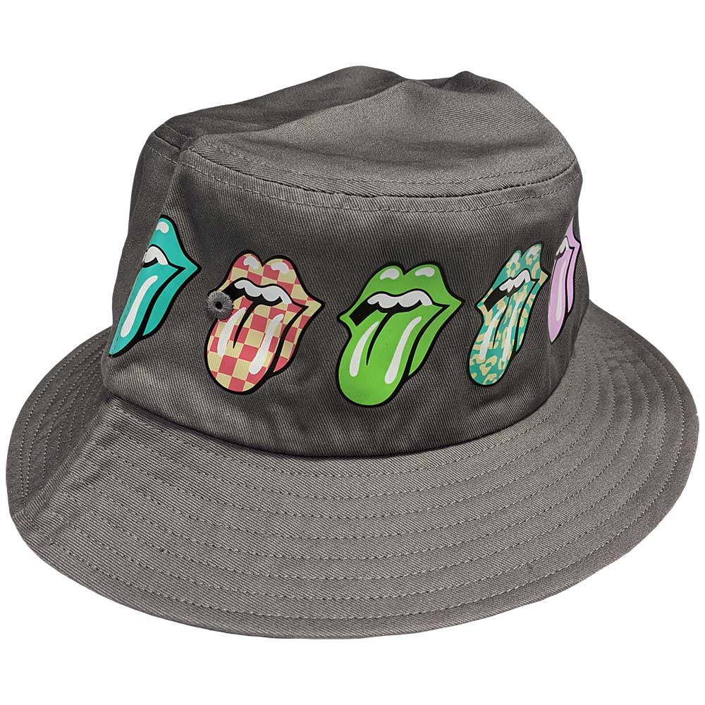 The Rolling Stones Unisex Bucket Hat: Multi-Tongue Pattern (Small/Medium) Emmerhoed