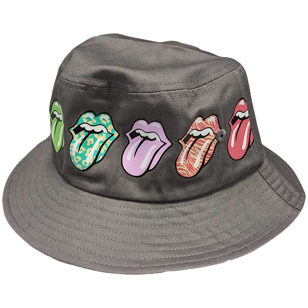 The Rolling Stones Unisex Bucket Hat: Multi-Tongue Pattern (Small/Medium) Emmerhoed