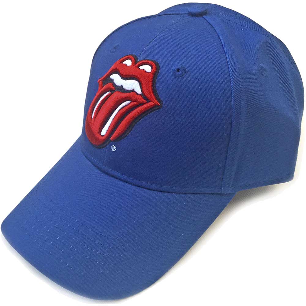 The Rolling Stones Unisex Baseball Cap: Classic Tongue (Mid Blue) Baseballpet