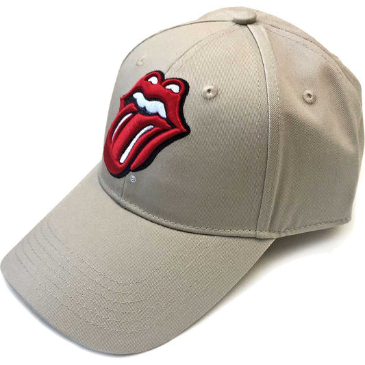 The Rolling Stones Unisex Baseball Cap: Classic Tongue (Sand) Baseballpet