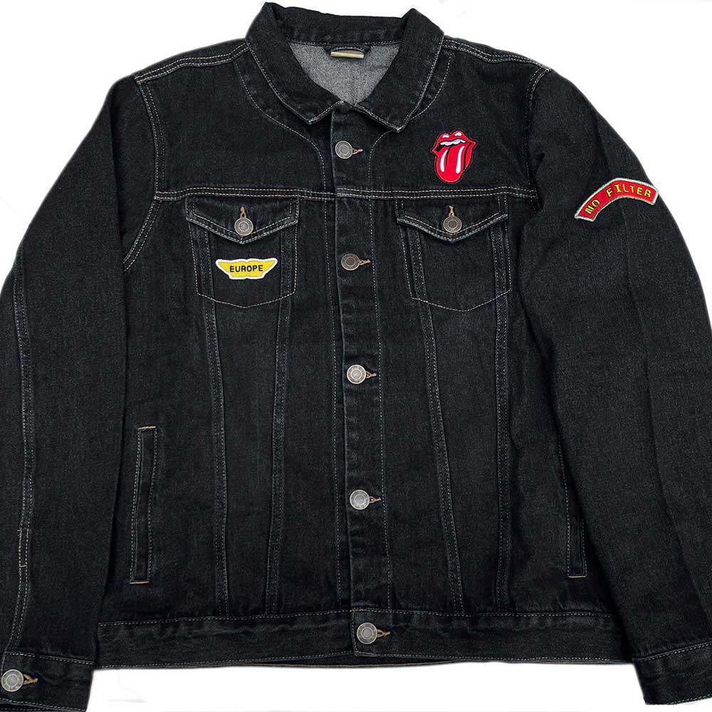 The Rolling Stones Unisex Denim Jacket: Sympathy (Back & Sleeve Print) Spijkerjas