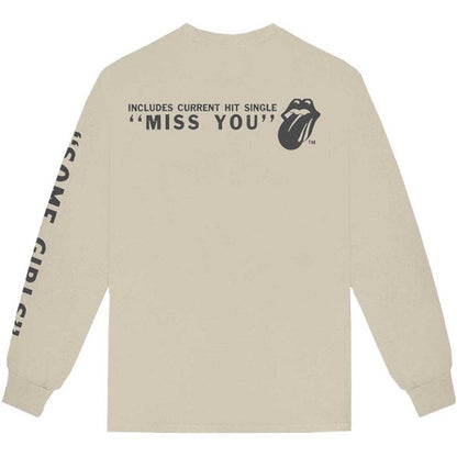 The Rolling Stones Unisex Long Sleeve T-Shirt: Some Girls (Back & Sleeve Print) Long Sleeve T-Shirt