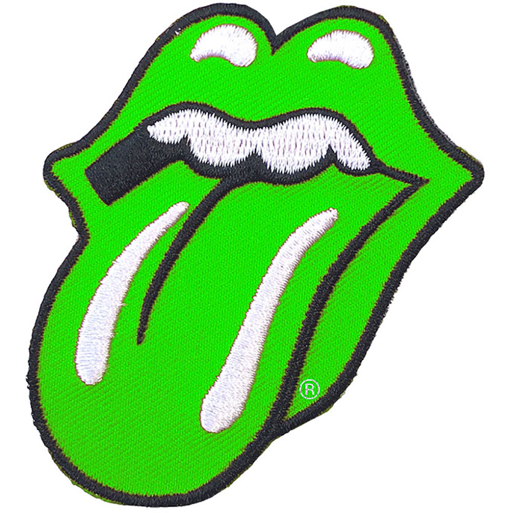 The Rolling Stones Standard Patch: Classic Tongue Green (Embroidered) Standaard patch