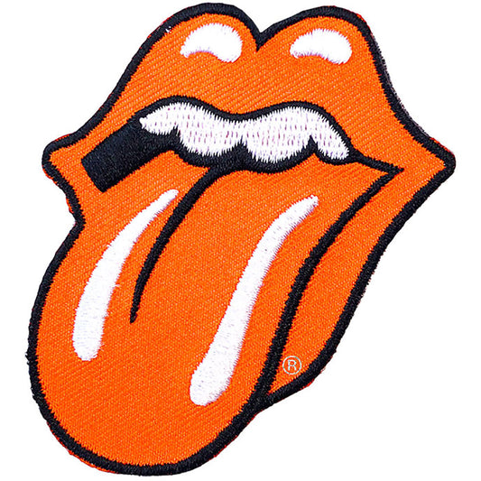 The Rolling Stones Standard Patch: Classic Tongue Orange (Embroidered) Standaard patch