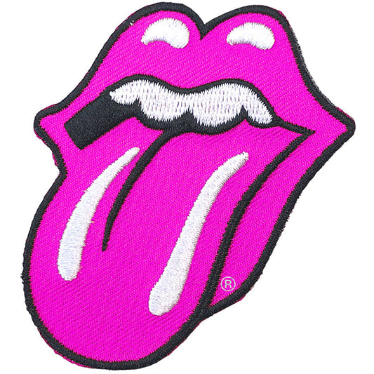 The Rolling Stones Standard Patch: Classic Tongue Pink (Embroidered) Standaard patch