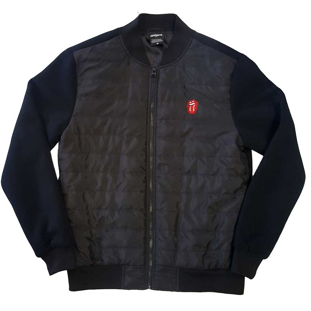 The Rolling Stones Unisex Quilted Jacket: Classic Tongue Doorgestikte jas