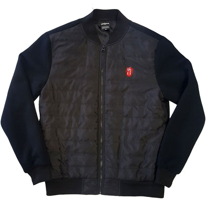 The Rolling Stones Unisex Quilted Jacket: Classic Tongue Doorgestikte jas