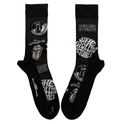 The Rolling Stones Unisex Ankle Socks: Mono Logos (UK Size 7 - 11) Enkelsokken