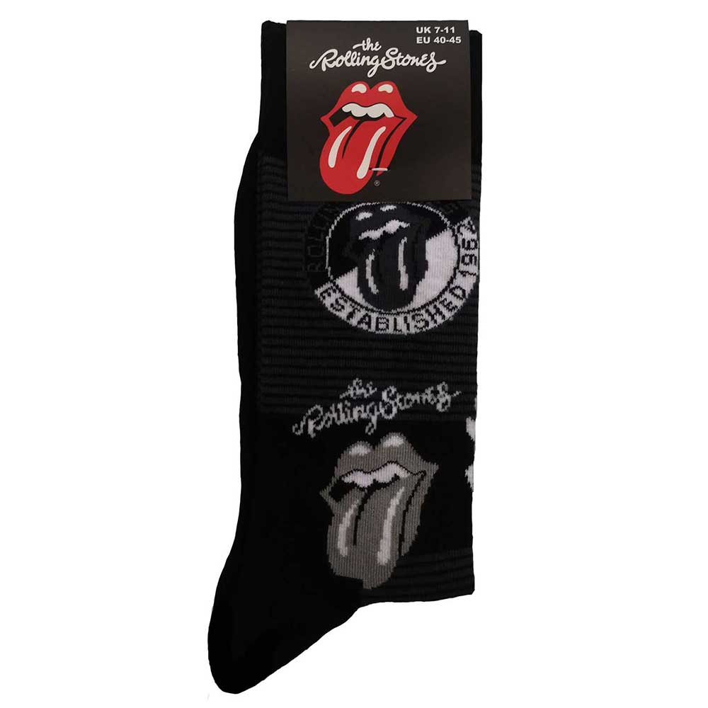 The Rolling Stones Unisex Ankle Socks: Mono Logos (UK Size 7 - 11) Enkelsokken