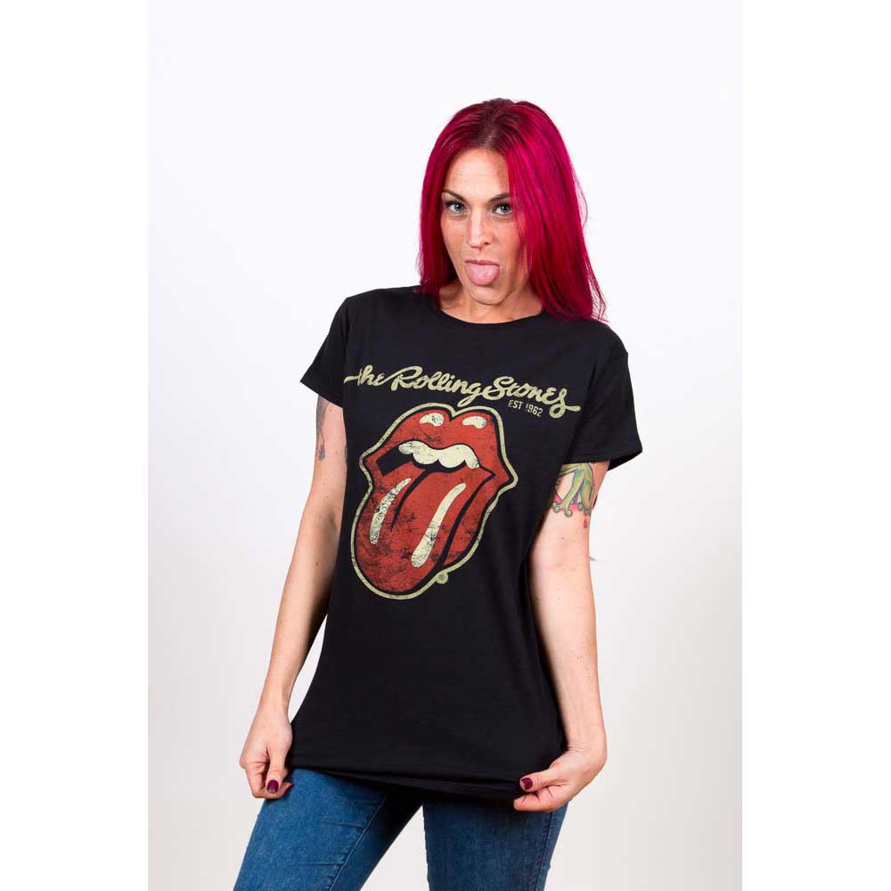 The Rolling Stones Ladies T-Shirt: Plastered Tongue T-Shirt