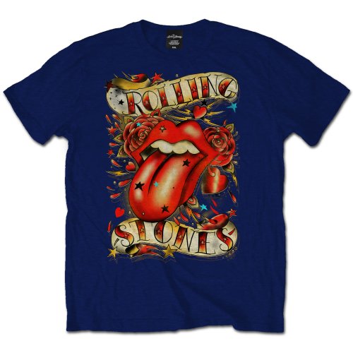 The Rolling Stones Unisex T-Shirt: Tongue & Stars T-Shirt