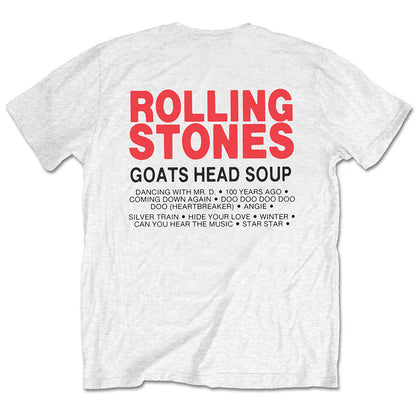 The Rolling Stones Unisex T-Shirt: Goat Head Soup Tracklist (Back Print) T-Shirt