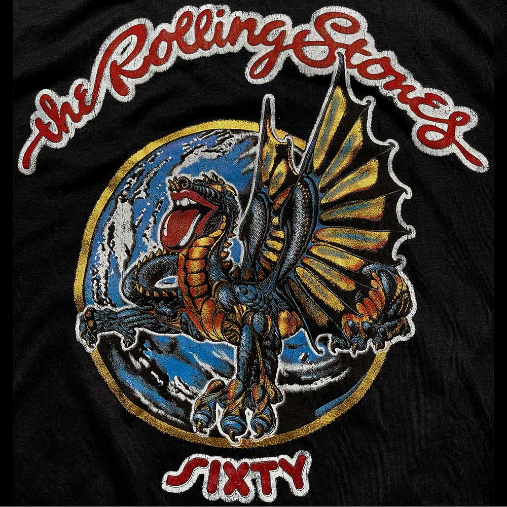 The Rolling Stones Unisex T-Shirt: Sixty Dragon Globe (Foiled) T-Shirt