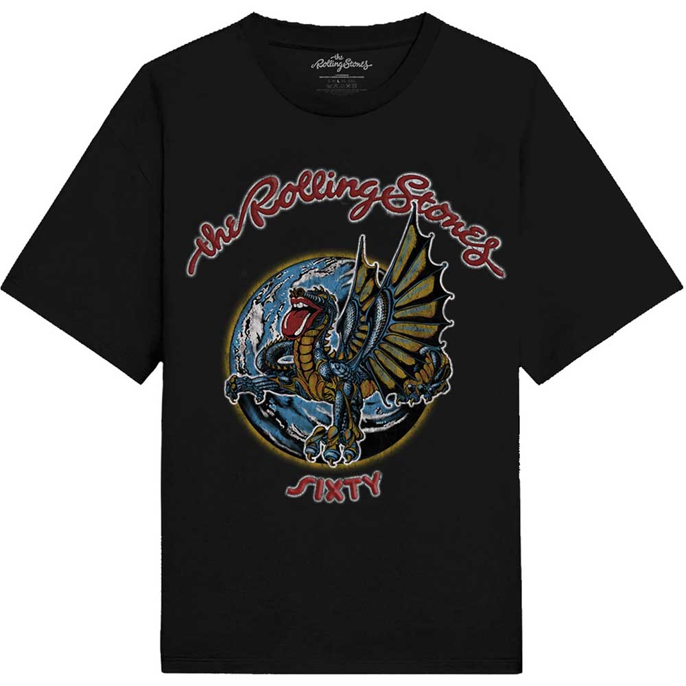 The Rolling Stones Unisex T-Shirt: Sixty Dragon Globe (Foiled) T-Shirt