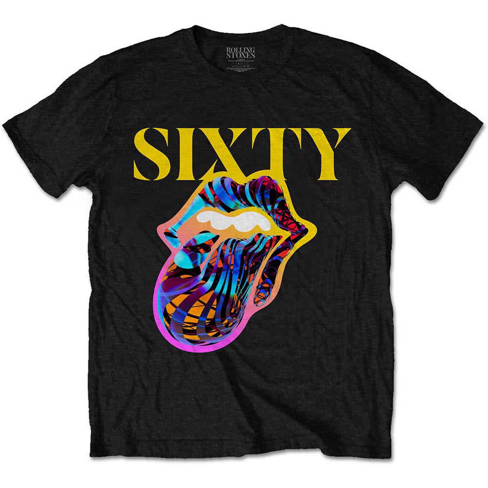 The Rolling Stones Unisex T-Shirt: Sixty Cyberdelic Tongue (Back Print) T-Shirt