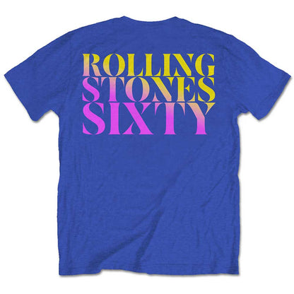 The Rolling Stones Unisex T-Shirt: Sixty Gradient Text (Back Print) T-Shirt