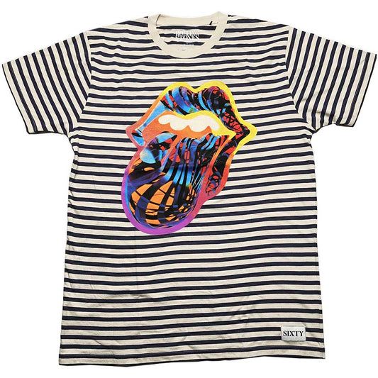 The Rolling Stones Unisex T-Shirt: Cyberdelic (Striped) T-Shirt