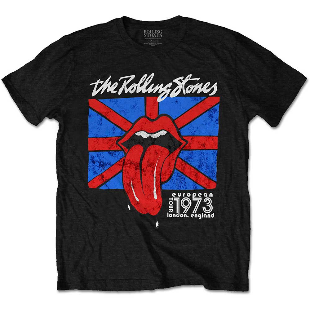 The Rolling Stones Unisex T-Shirt: London European '73 (Back Print) T-Shirt