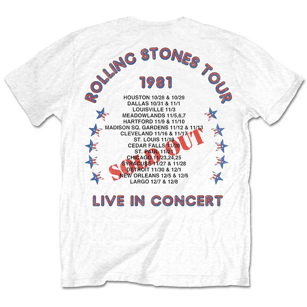 The Rolling Stones Unisex T-Shirt: 81 Tour Dragon (Back Print) T-Shirt