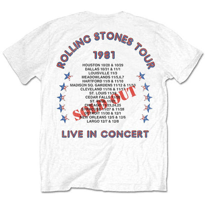 The Rolling Stones Unisex T-Shirt: 81 Tour Dragon (Back Print) T-Shirt