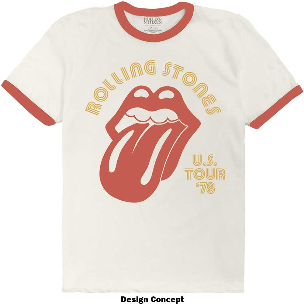 The Rolling Stones Unisex Ringer T-Shirt: US Tour '78 Ringer T-Shirt