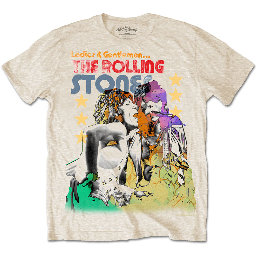 The Rolling Stones Unisex T-Shirt: Mick & Keith Watercolour Stars T-Shirt