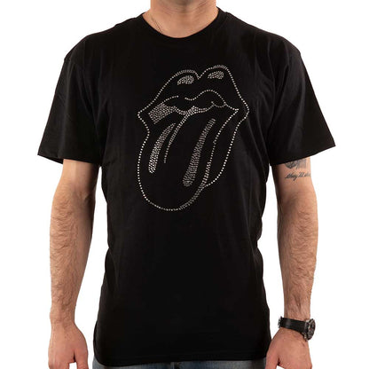 The Rolling Stones Unisex Embellished T-Shirt: Tongue (Diamante) Embellished T-Shirt