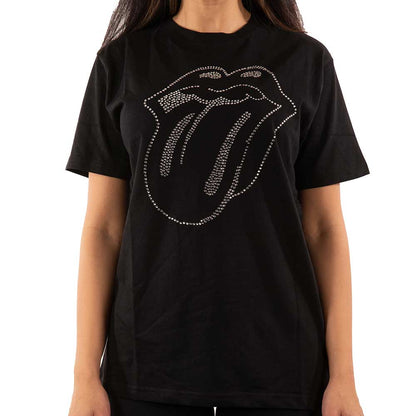 The Rolling Stones Unisex Embellished T-Shirt: Tongue (Diamante) Embellished T-Shirt