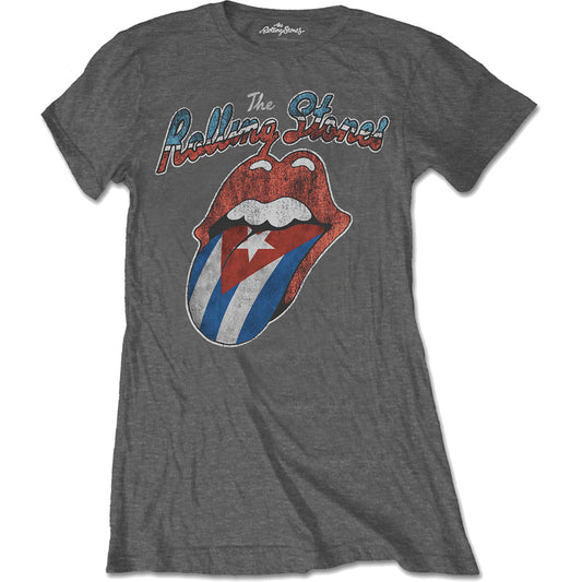 The Rolling Stones Ladies T-Shirt: Rocks Off Cuba T-Shirt