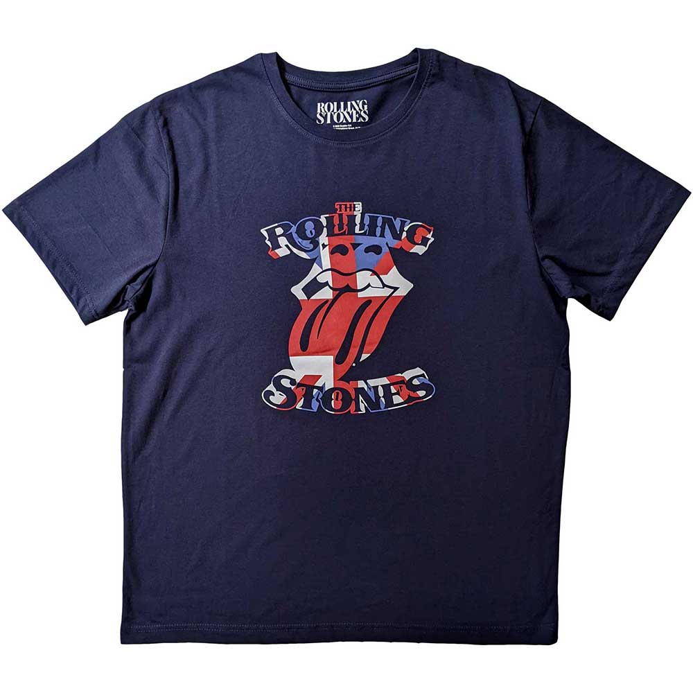 The Rolling Stones Unisex T-Shirt: British Flag Tongue T-Shirt