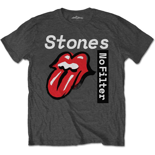 The Rolling Stones Unisex T-Shirt: No Filter Text T-Shirt