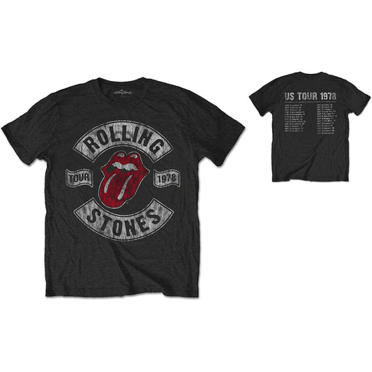 The Rolling Stones Unisex T-Shirt: US Tour 1978 (Back Print) T-Shirt