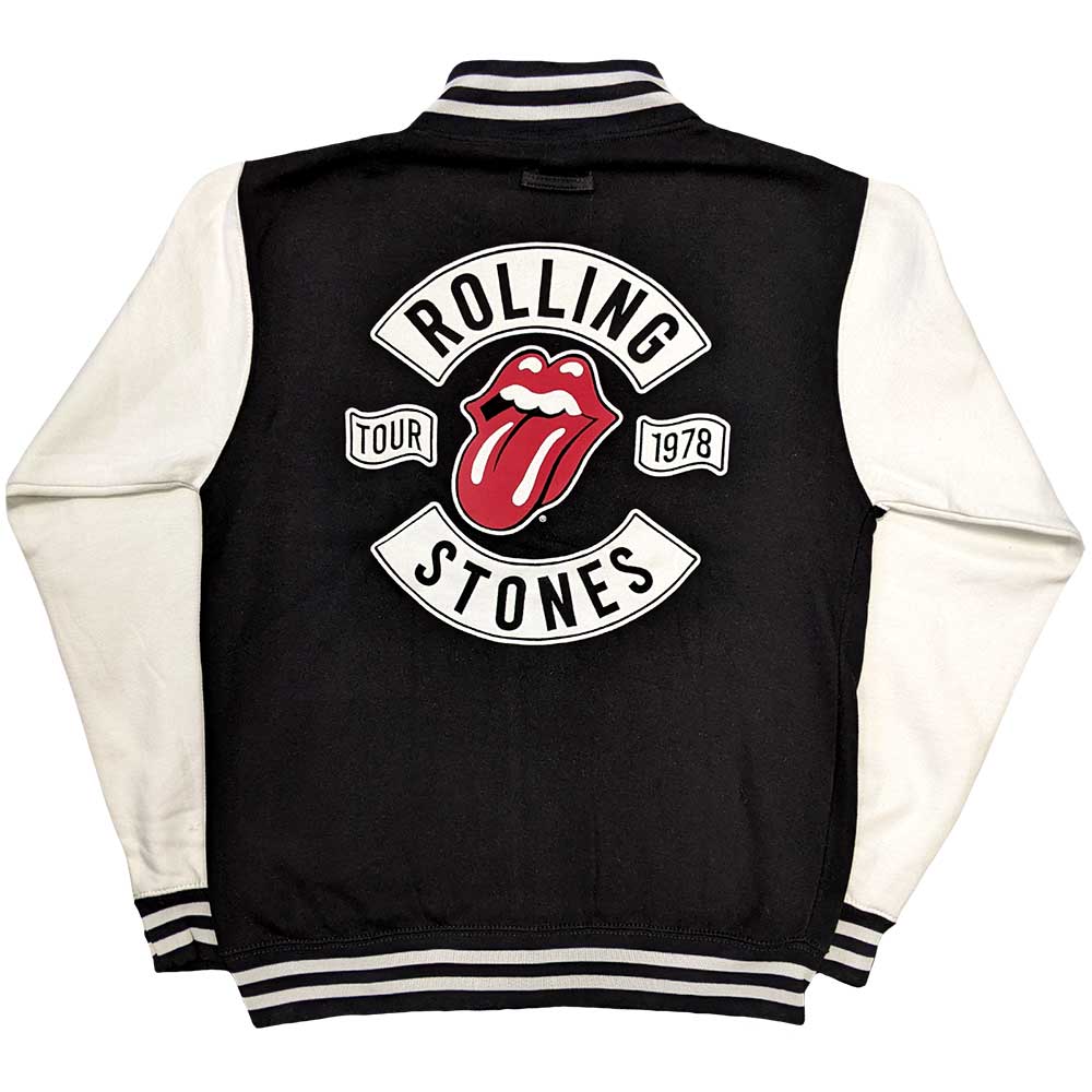 The Rolling Stones Unisex Varsity Jacket: Tour '78 (Back Print) Varsity-jas