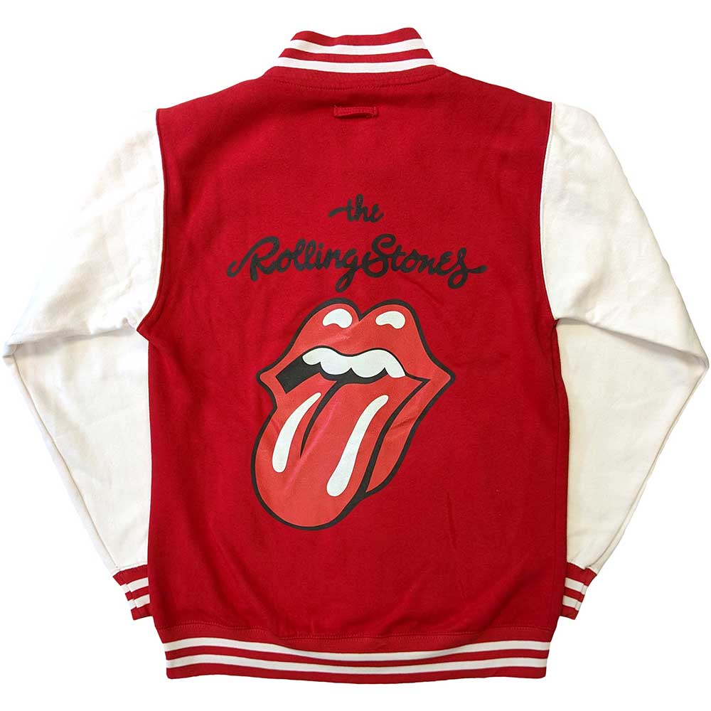 The Rolling Stones Unisex Varsity Jacket: Classic Tongue (Back Print) Varsity-jas