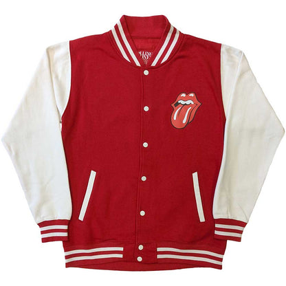 The Rolling Stones Unisex Varsity Jacket: Classic Tongue (Back Print) Varsity-jas