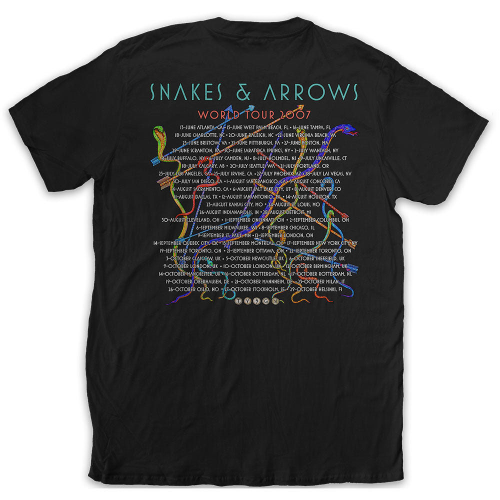 Rush Unisex T-Shirt: Snakes & Arrows Tour 2007 (Back Print) T-Shirt