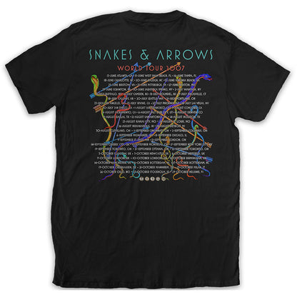 Rush Unisex T-Shirt: Snakes & Arrows Tour 2007 (Back Print) T-Shirt