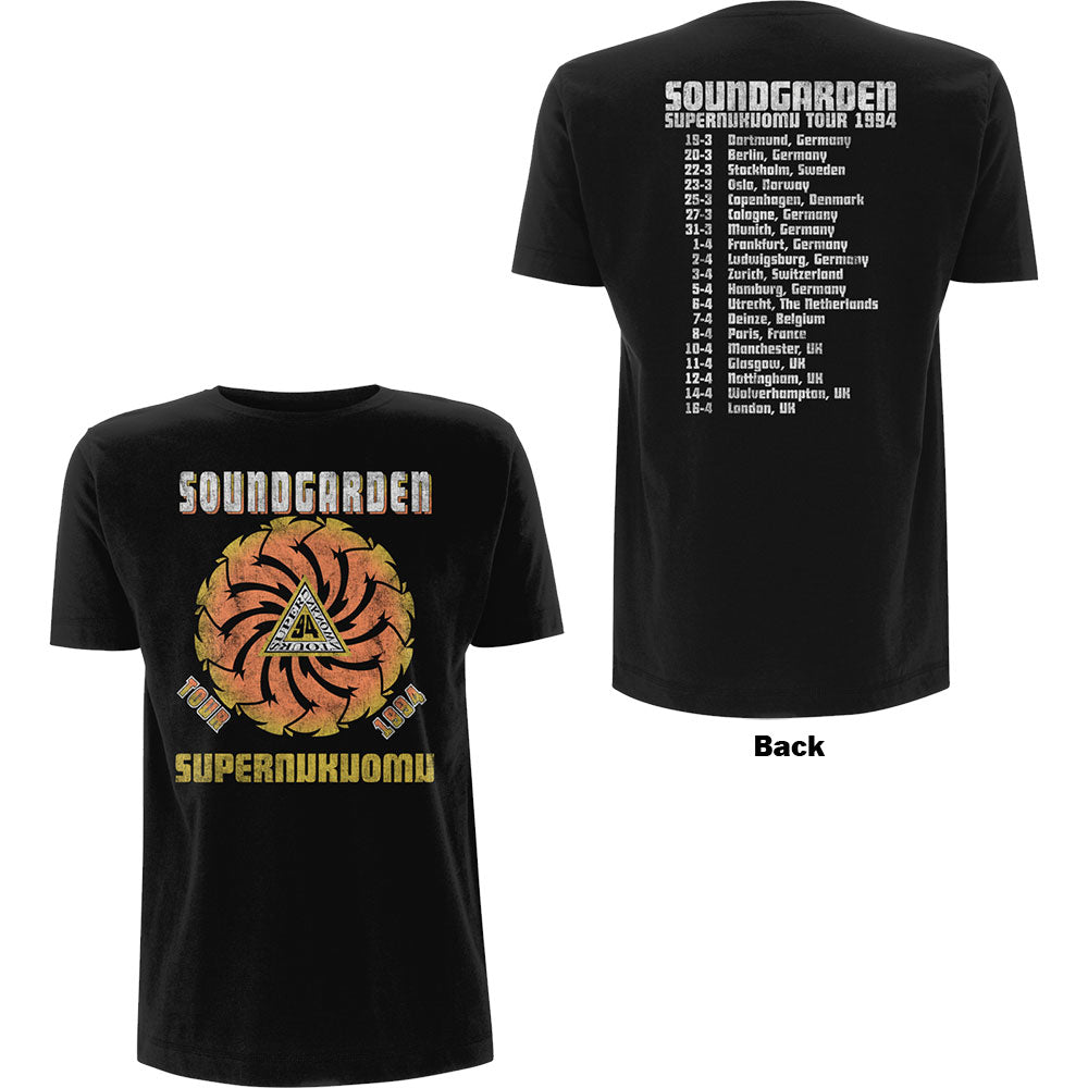 Soundgarden Unisex T-Shirt: Superunknown Tour '94 (Back Print) T-Shirt