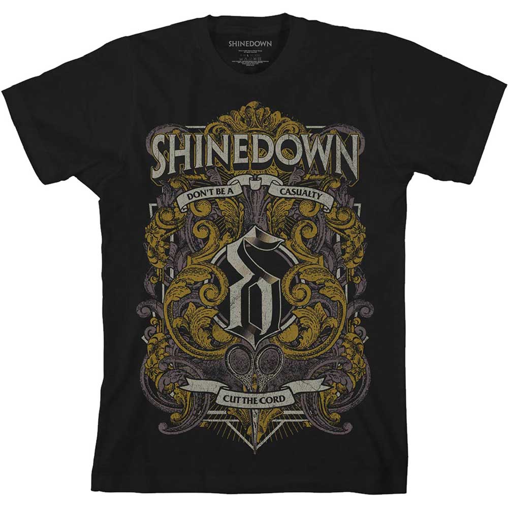 Shinedown Unisex T-Shirt: Ornamental Scissors T-Shirt