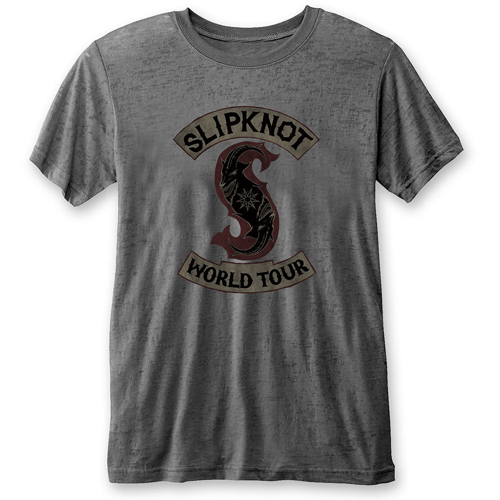 Slipknot Unisex T-Shirt: World Tour (Burnout) T-Shirt